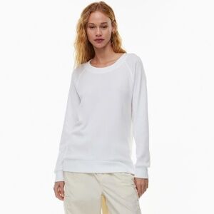 ARITZIA - TNA Waffle Raglan Longsleeve Crewneck - RED - Size 2XS